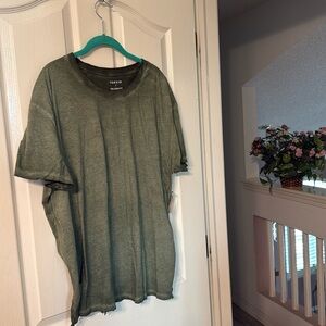 Torrid Jersey Crew Fringed back tee